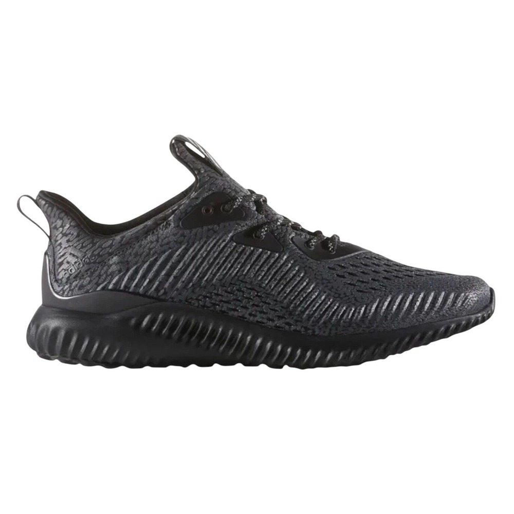 Adidas Alphabounce Triple Black Knit Running Shoes Sneakers Women's Size 6